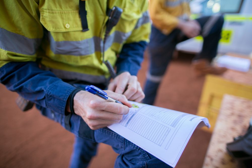 supervisor conducts workplace safety review
