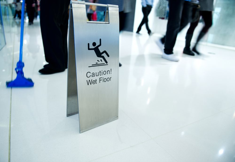 wet floor sign workplace hazard