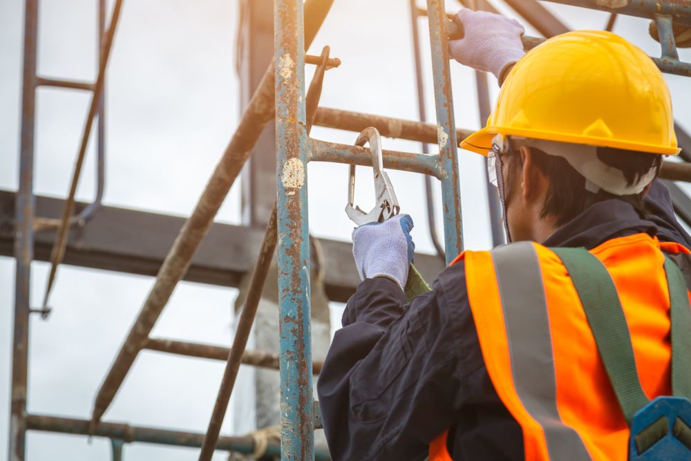working at heights with fall protection